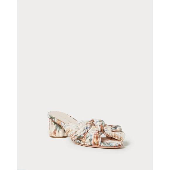 NEW LOEFFLER RANDALL women's emilia heel sandal - narrow in cream - Picture 1 of 4
